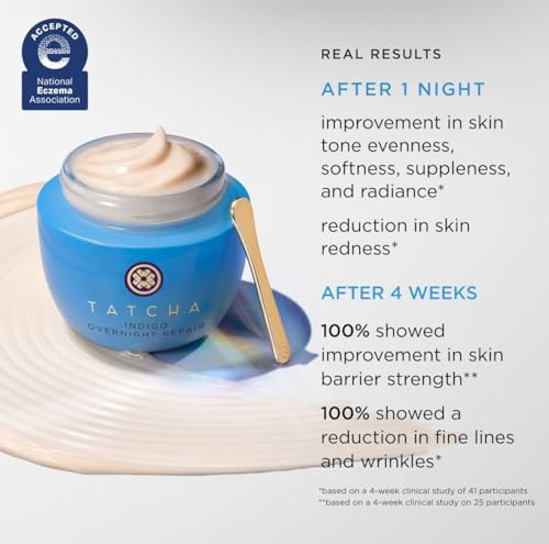 TATCHA Indigo Overnight Repair Face Cream Serum Treatment Fragrance Free Night Cream 50 ml 17 oz