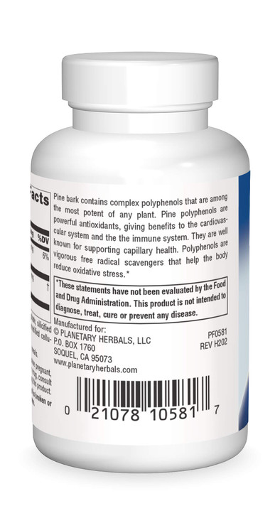 Planetary Herbals FS Pine Bark Extract Tablets, 150 mg, 60 Count online at globaldelivered