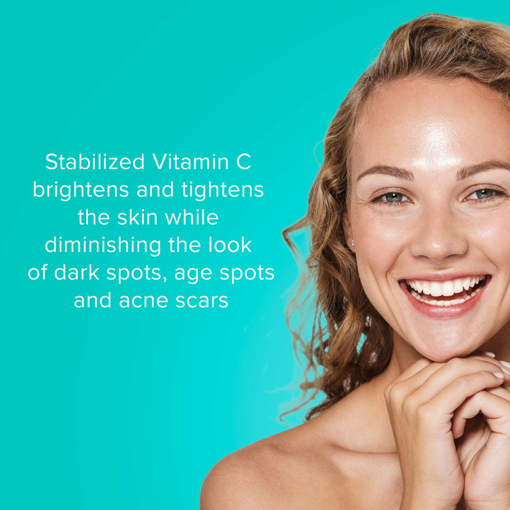 ClarityRx CResults Vitamin C Brightening Face Serum Natural PlantBased AntiAging Facial Treatment for Dark Spots Acne Sc