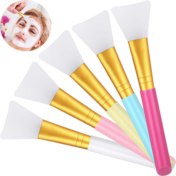 30 Pieces Silicone Face Mask Brushes Soft Silicone Facial Mud Applicator Clay Tools Face Mask Beauty Tools for Sleeping