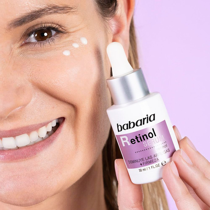 Babaria Retinol Face Serum 1 oz Facial Moisturizer for Skin Care Anti Aging Serum to Reduce Appearance of Wrinkles Impro