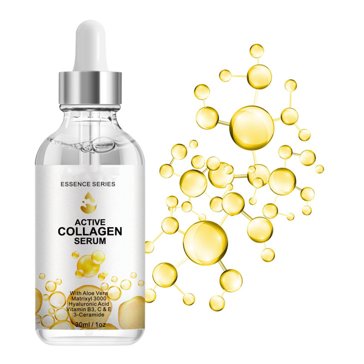 Active Collagen Serum Natural Organic AntiAging Collagen Serum for Face Improves Elasticity Evens Skin Tone Lifts Firms