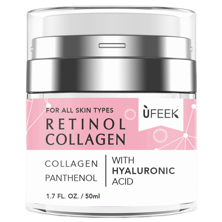 Retinol Face Moisturizer with Collagen Hyaluronic Acid Instant Face Lift Cream Neck Cream for Tightening and Firming Wri