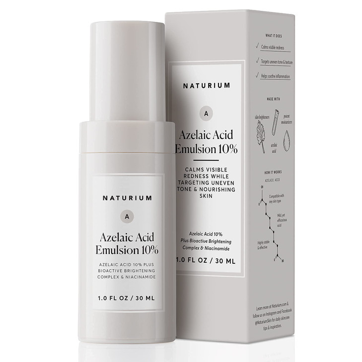 Naturium Azelaic Acid Emulsion 10 Plus Bioactive Complex Niacinamide AntiAging Skin Care 1 oz