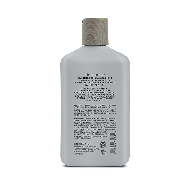 Blackstone Mens Grooming Refresh Facial Moisturizer with Vitamin E Peppermint Hyaluronic Acid Lightweight NonGreasy Rest
