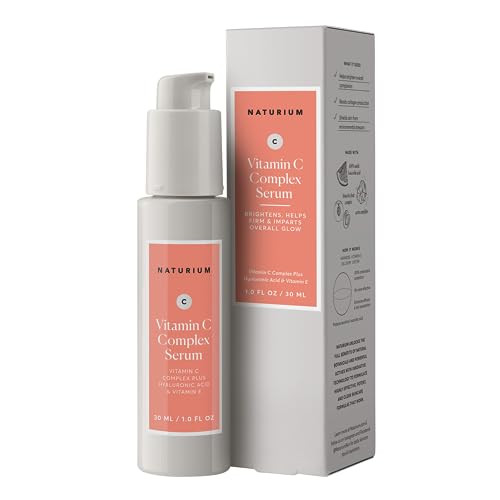 Naturium Vitamin C Complex Face Serum AntiAging Facial Treatment with Hyaluronic Acid Vitamin E 1 oz