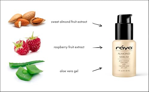 RAYA Almond Serum 508 Exfoliating Facial Peel for Combination and Oily Skin Helps Minimize Pores and Brighten Complexion