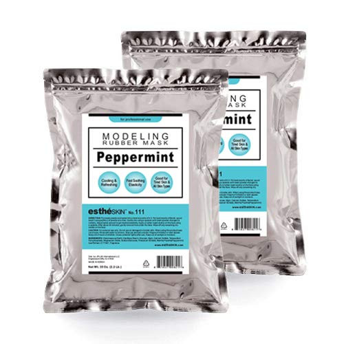 estheSKIN No111 Peppermint Cooling Modeling Mask Powder for Professional Facial Treatment 35 Oz 2 pack