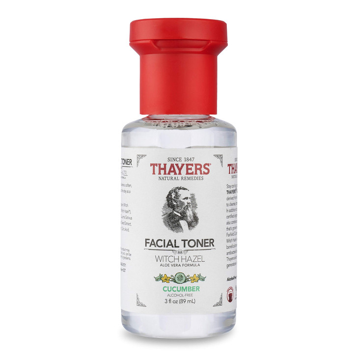 THAYERS AlcoholFree Witch Hazel Facial Toner with Aloe Vera Cucumber Trial Size 3 Ounce