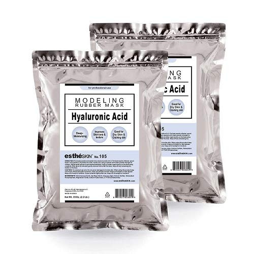 estheSKIN No105 Hyaluronic Acid Modeling Mask Powder for Professional Facial Treatment 35 Oz 2 pack