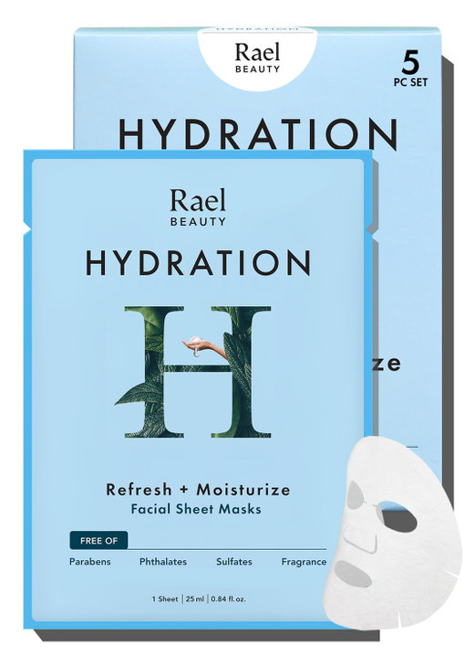 Rael Face Mask Skin Care Hydrating Face Masks Bamboo Facial Sheet Mask Korean Skincare Dewy Skin Care Hydrating and Mois
