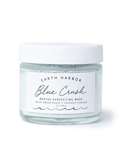Earth Harbor BLUE CRUSH Marine Perfecting Mask Natural Nontoxic Organic Blue Green Algae Coconut Cream Indigo Exfoliates