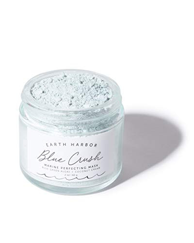 Earth Harbor BLUE CRUSH Marine Perfecting Mask Natural Nontoxic Organic Blue Green Algae Coconut Cream Indigo Exfoliates