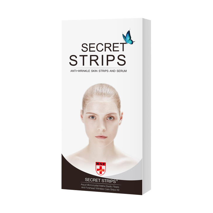 SECRET STRIPS Forehead Wrinkle Patches Sheet Masks AntiWrinkle Forehead Patches for Men Women Facial Masks Skincare