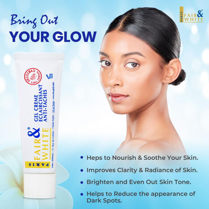 FAIR WHITE Original Skin Brightening Gel Cream 30ml 1floz For Neck Face Armpit Elbows Private Areas Brightening Gel for