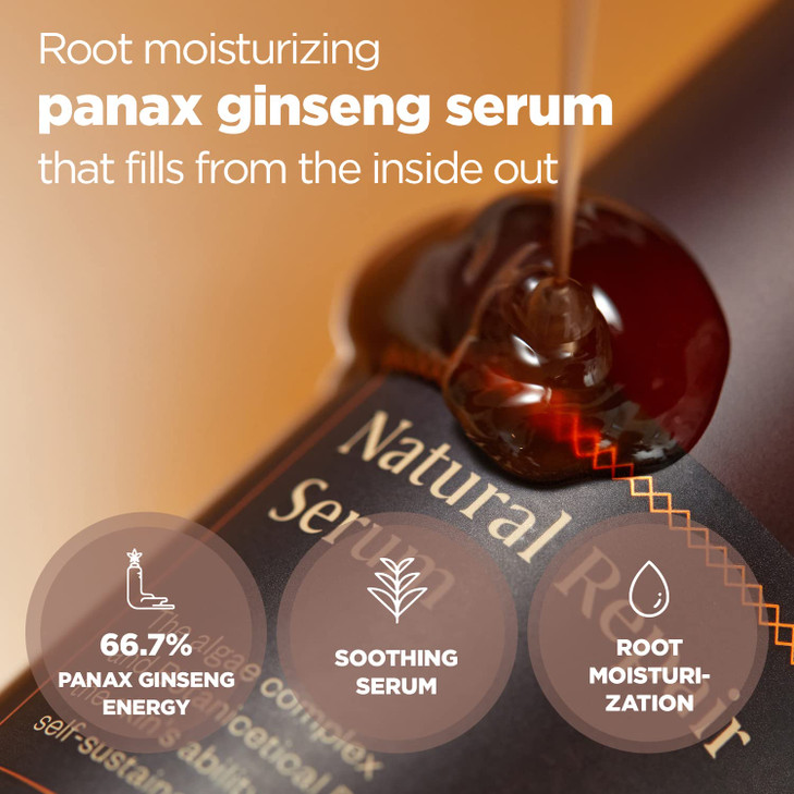 HYGGEE Natural Repair Serum Hydrating Nourishing Face Serum with Ginseng Extract Antioxidant Rejuvenating Highly Concent