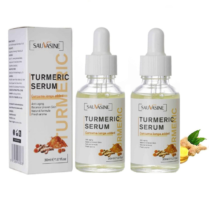 2Pcs New Turmeric Dark Spot Serum Oil Turmeric Face Serum Oil Bright Skin Dark Spot Corrector Face Hydrate Dull Dry Skin