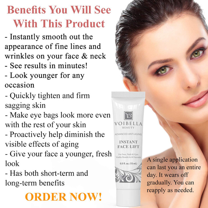 Instant Face Lift Cream Best Eye Neck Face Tightening Lifting Firming Serum To Smooth Appearance Hide Loose Sagging Skin