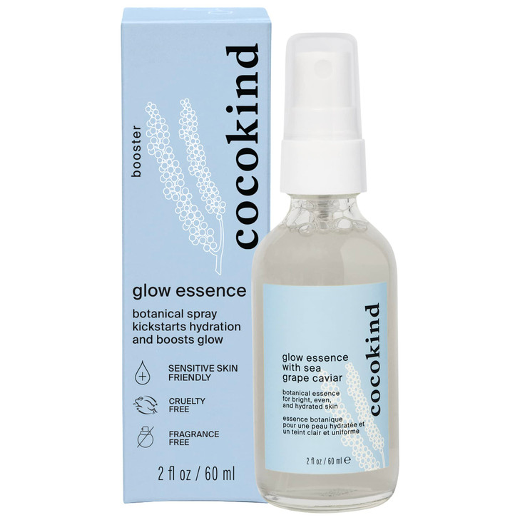 Cocokind Glow Essence with Sea Grape Caviar Hydrating Primer and Facial Mist Facial Moisturizer with Sea Buckthorn Linol