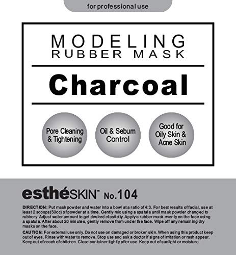estheSKIN No104 Charcoal Modeling Rubber Mask for professional use 35 Oz