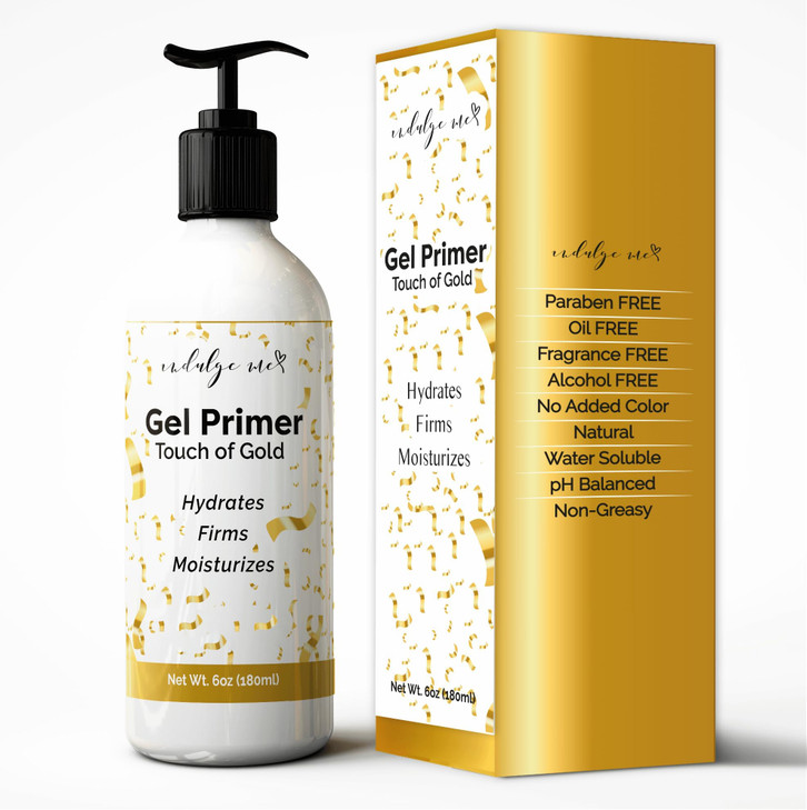 Conductive Gel Facial Hydrating LeaveOn Gel Primer Hyaluronic Acid Collagen Peptide Niacinamide Vitamin E Gold Foil