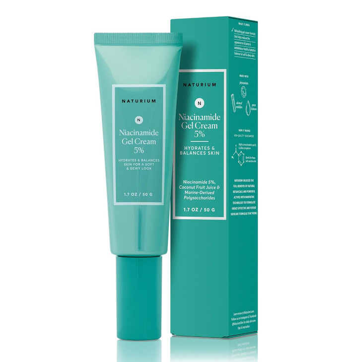 Naturium Niacinamide Gel Cream 5 Face Moisturizer Hydrating Skin Care for HealthierLooking Dewy Skin 17 oz