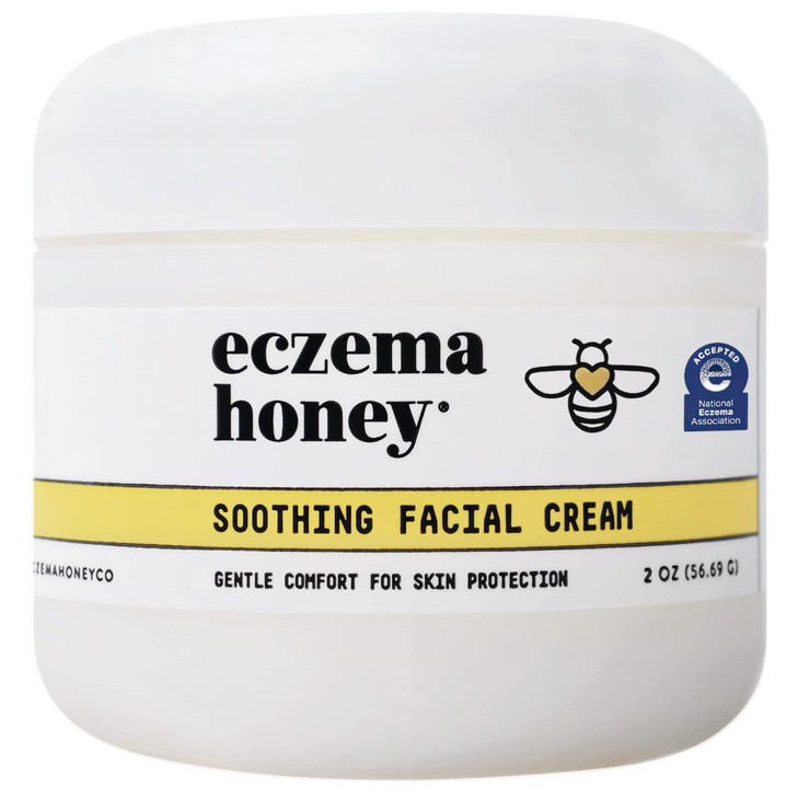 ECZEMA HONEY Soothing Facial Cream Eczema Lotion for Face Eyelids Lips and More Natural Dry Skin Repair 2 Oz