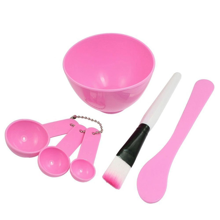 Onwon 4 in 1 Women Girl Lady Facial Skin Care DIY Mask Make Up Mixing Tool Set Kits Include Bowl Stick Brush Gauge Spoon