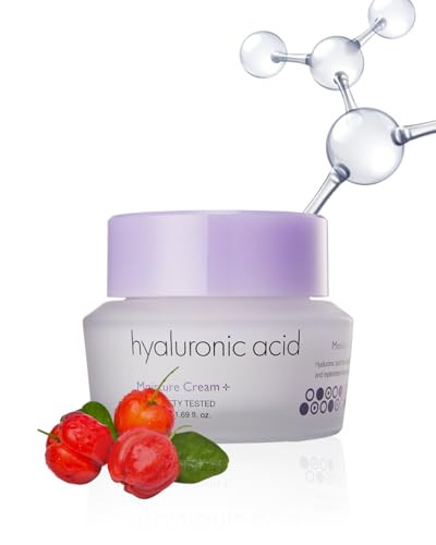 ItS SKIN Hyaluronic Acid Moisture Cream Hydrating Firming Face Moisturizer for Dry to Combination Skin LongLasting Hydra