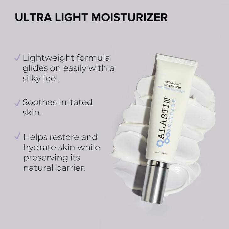 ALASTIN Skincare Ultra Light Daily Face Moisturizer 2 oz Hydrating Skin Cream AntiAging Formula Supports New Collagen El