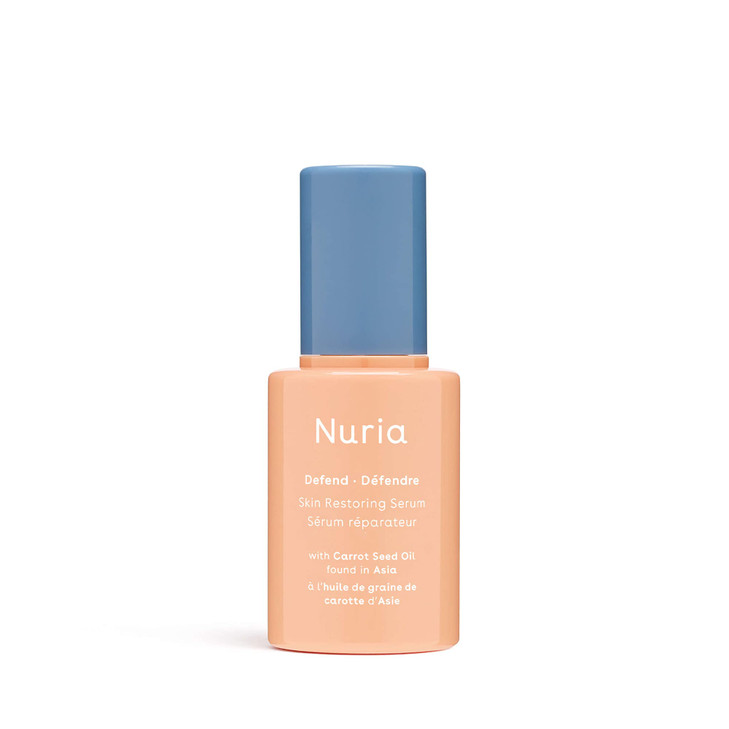 Nuria Defend Skin Restoring Serum Antioxidant Serum for All Skin Types Skin Care Serum with Carrot Seed Oil Rooibos Red