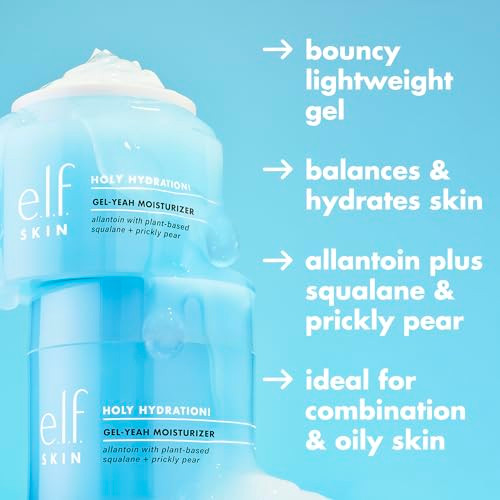 elf SKIN Holy Hydration GelYeah Moisturizer Lightweight Moisturizer For Plump Hydrated Skin Infused With Squalane Vegan