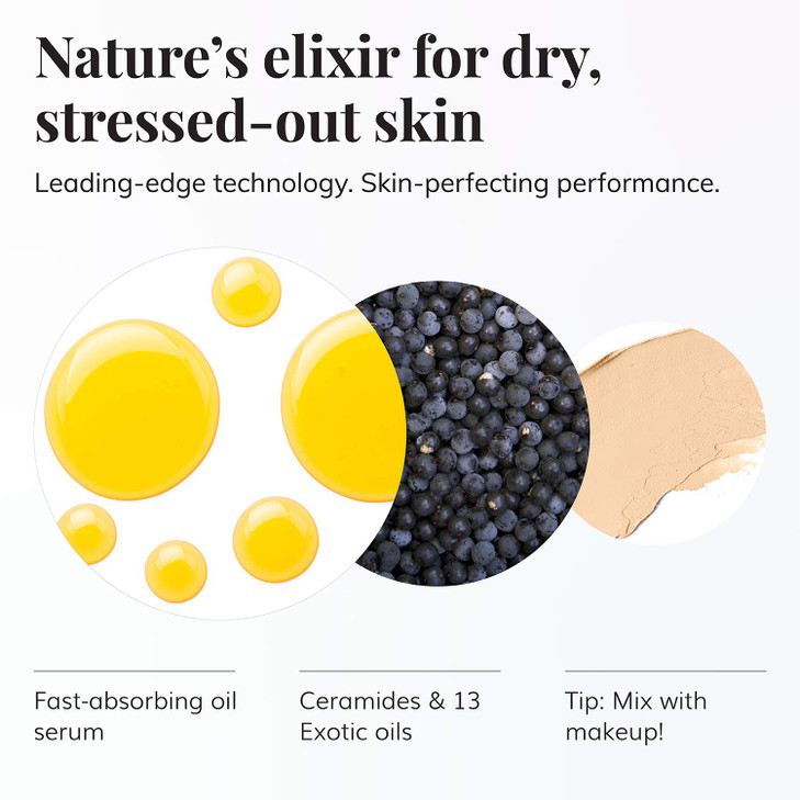 Le Mieux Derma Relief Serum Hydrating Oil Serum for Face with Ceramides Squalane Kukui Moisturizing Facial Oils for Dry