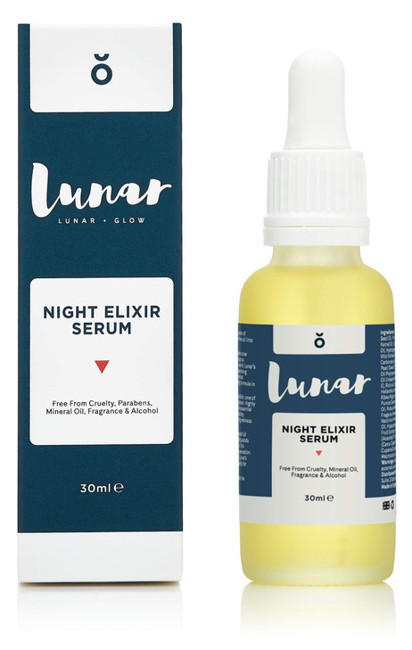 Night Elixir Serum by Lunar Glow An Anti Aging Night Repair Serum for your Face and Skin 1 floz 30ml