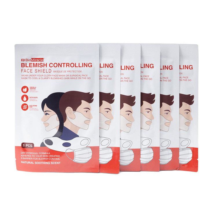 BioMiracle Blemish Controlling Face Mask Hydrating Facial Masks For Skin Care Moisturizing Sheet Masks For Face 6 Pack