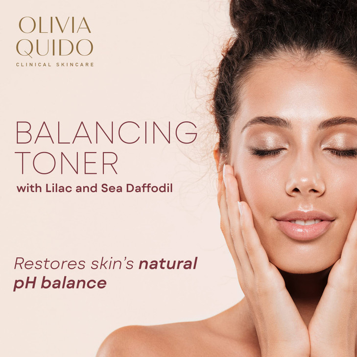 OLIVIA QUIDO Clinical Skincare Balancing Toner with Lilac Sea Daffodil 676 floz Moisturizing and Pore Tightening Cleanse