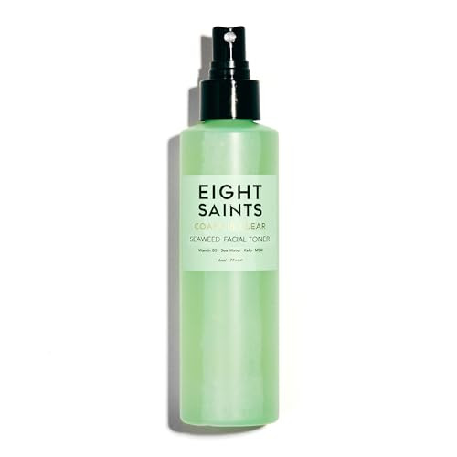 Eight Saints Coast is Clear Seaweed Anti Aging Face Toner Natural and Organic Alcohol Free Witch Hazel Toner for Face Mi