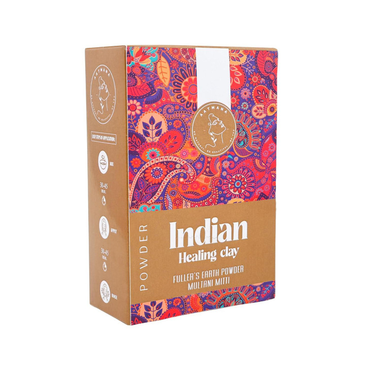 AATMANA Fullers Earth Powder Multani Mitti Indian Healing Clay Deep Skin Pore Purifying Face Mask Skin care Dirt Remover