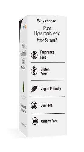 Hyalogic Pure Hyaluronic Acid Serum for Face Hydrating NonGreasy FragranceFree 047 Ounce