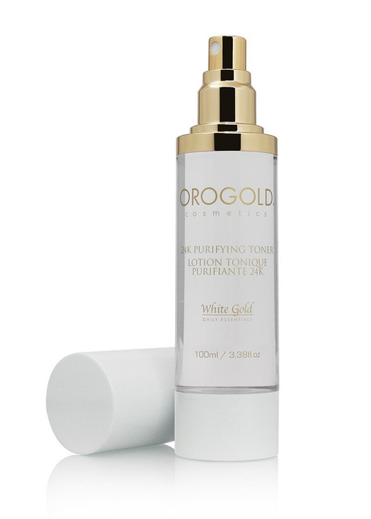 Orogold White Gold 24K Purifying Facial Toner Face Toner with Gold Aloe Vera and Chamomile 100 Mililiter 338 FlOz