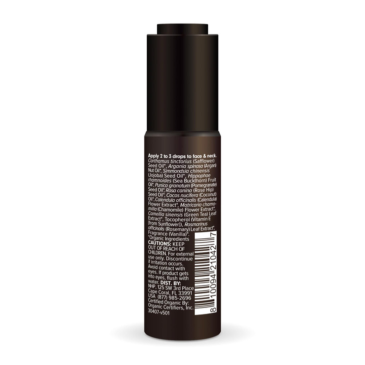 Ola Botanicals Organic Serum 1 Fl Oz 30 mL Smooth and Restore Argan Oil and Vitamin E Certified USDA Organic Cruelty Fre