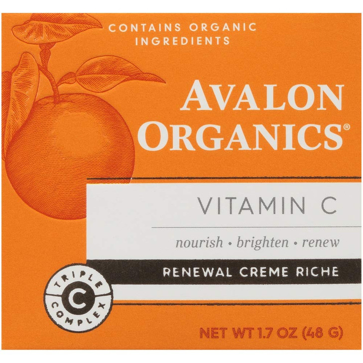 Avalon Organics Skin Moisturizer with Vitamin C 17 Oz Dermatologist Tested PlantBased Formula CrueltyFree