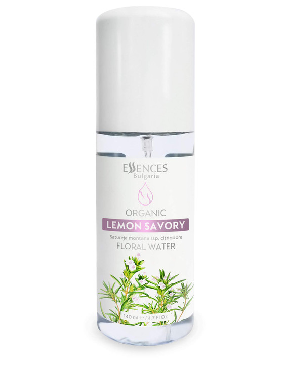 Essences Bulgaria Organic Lemon Savory Floral Water 47 Fl Oz 140ml Refreshing and Energizing Dry and Irritated Skin Pimp
