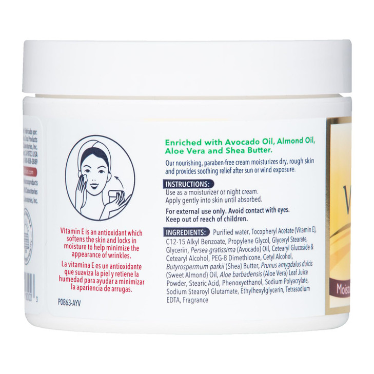 De La Cruz Vitamin E Cream Moisturizer for Face and Neck - Moisturizing Skin Care for All Skin Types - Made in USA, 4 oz online at globaldelivered