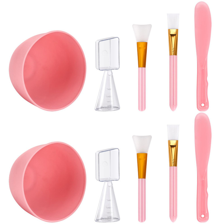Tecbeauty Face Mask Mixing Bowl Set 10 Pcs DIY Facemask Mixing Tool Kit with Silicone Facial Mask Bowl Brushes Stick Spa