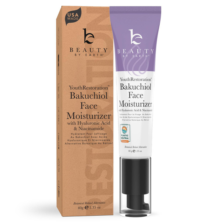 Anti Aging Face Moisturizer for Women Made with Natural Organic Ingredients Bakuchiol Retinol Alternative Hydrating Face