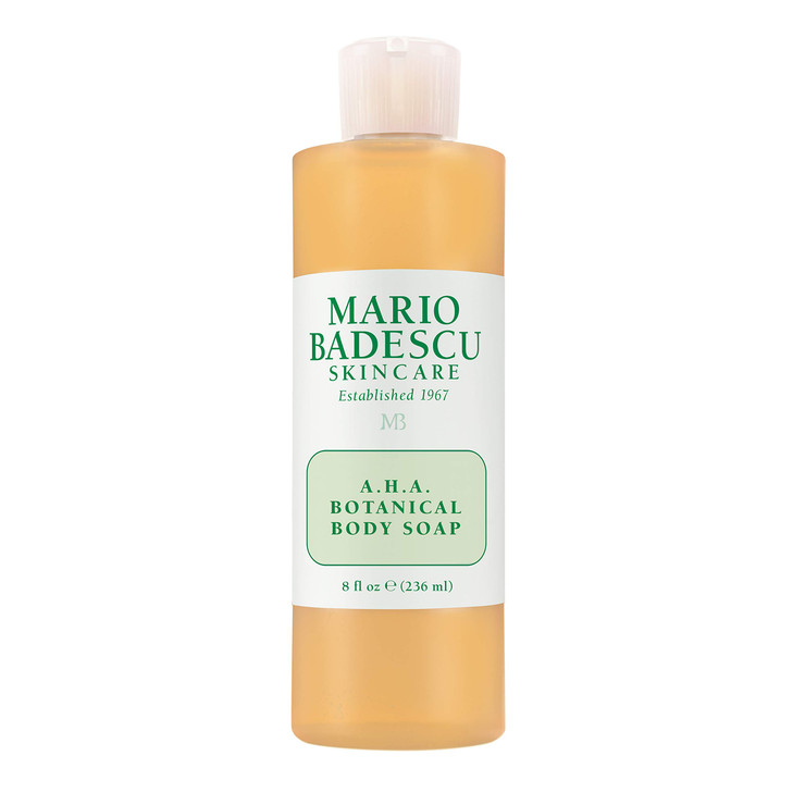 Mario Badescu AHA Botanical Body Wash Moisturizing, Clarifying and Gentle Exfoliating Wash for Brighter, Softer and Smoother Skin, Body Soap Infused