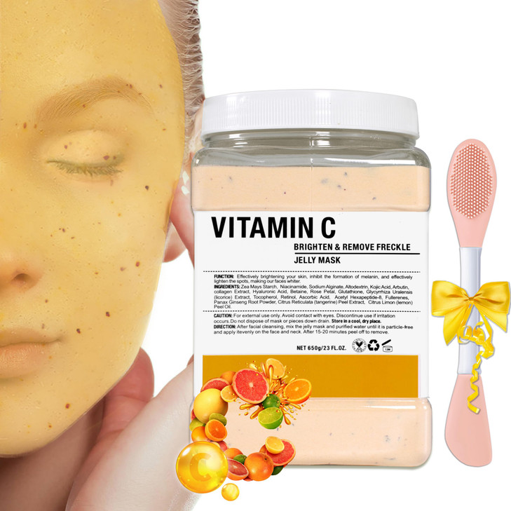 Ouhans Jelly Mask Powder For FacialsVitamins C Jelly Face MaskProfessional Peel Off Face Mask Powder For Fight Fine Line