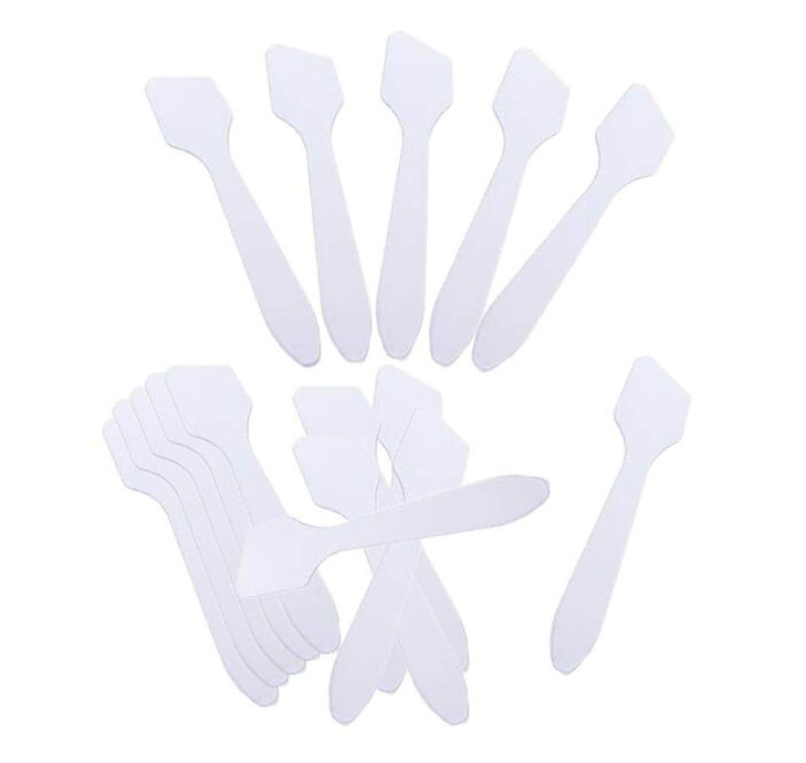100 PCS Disposable Plastic 32 Spatulas Makeup Cosmetic Mask Frosted Tip Spatula Skin Care Facial Cream Spatula for Mixin