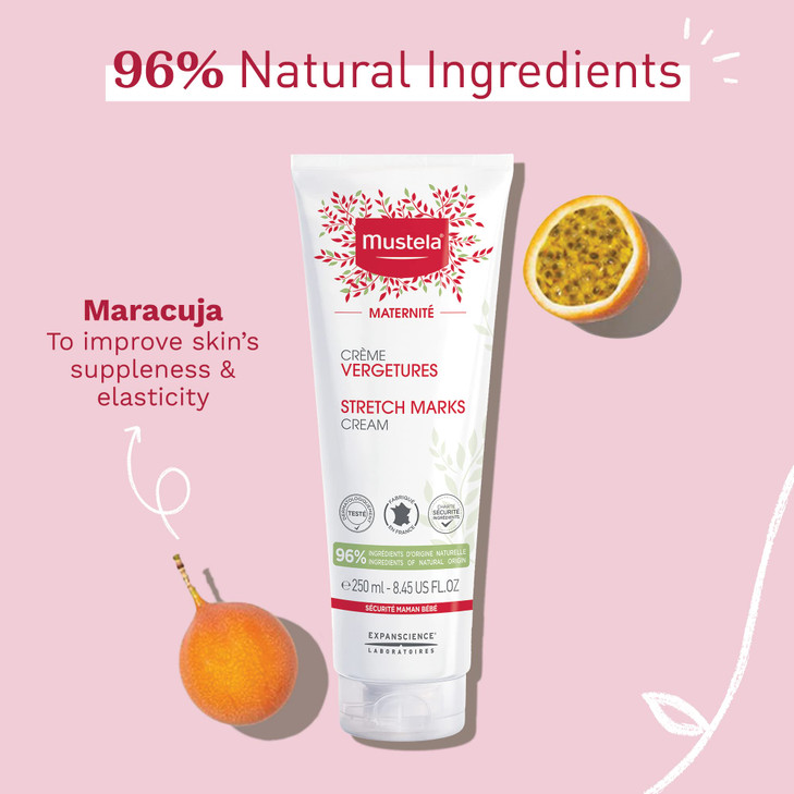 Mustela Maternity Stretch Marks Creamfor Pregnancy Natural Skincare Massage Moisturizer with Natural Avocado Maracuja Sh